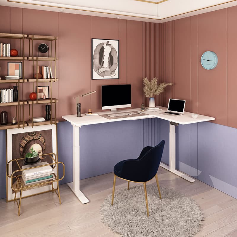 L-vormig staand bureau (E1L)