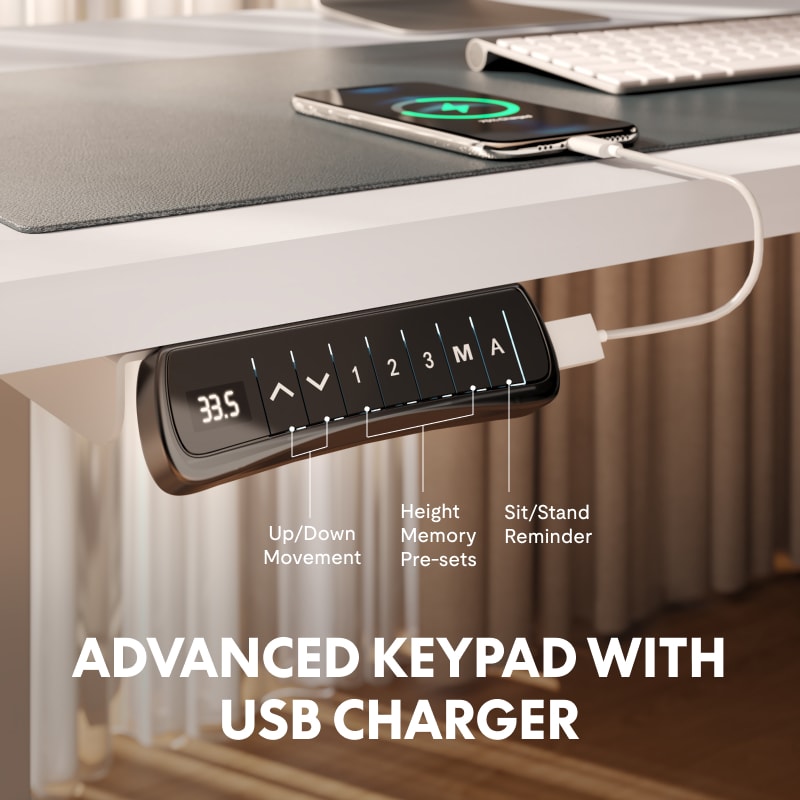 L-vormig staand bureau (E1L)