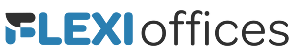 Flexioffices logo voor ergonomische bureaustoelen, zit-sta bureaus en nog meer ergonomische kantooroplossingen.